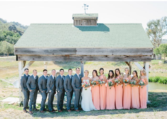 Wedding party at the Holland Ranch.