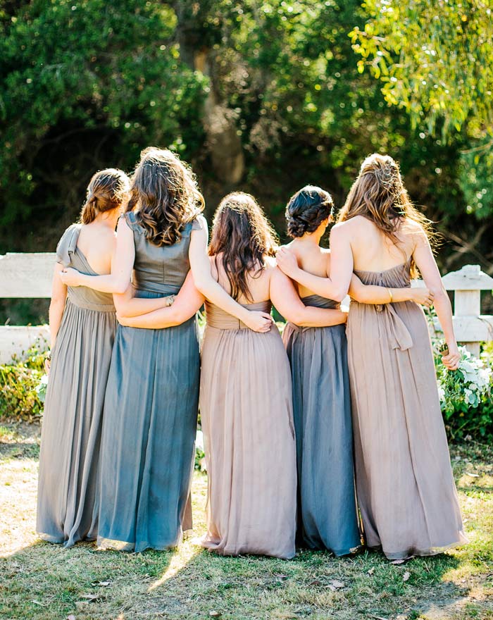 Bridesmaids and gowns