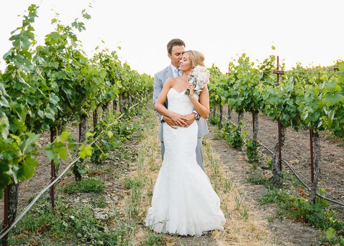 Bride and Groom in the Vineyards