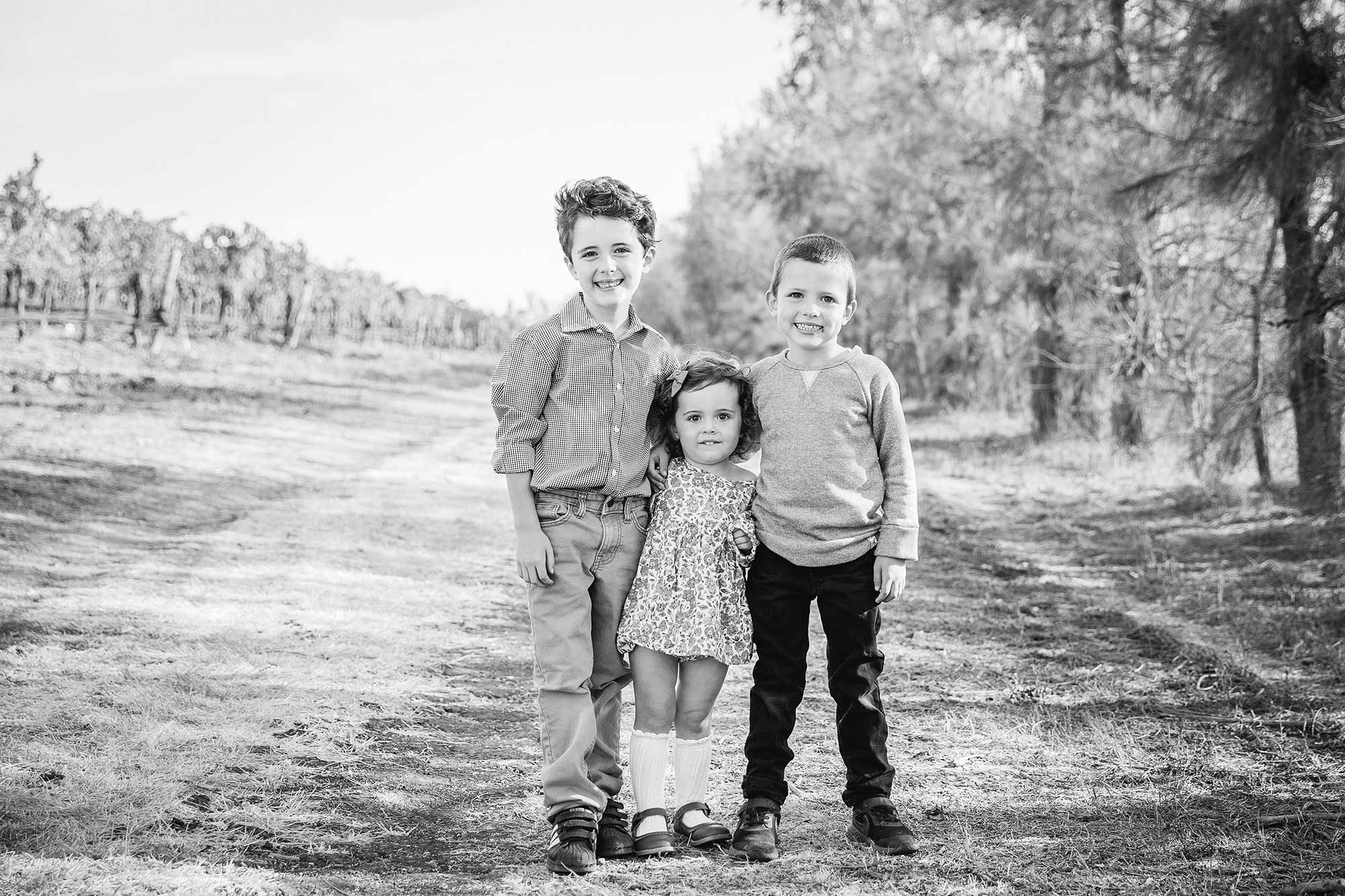 Outdoor family portraits in Edna Valley.