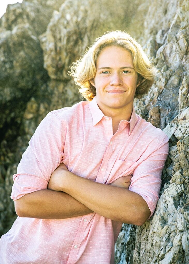 Senior portrait taken at golden hour 