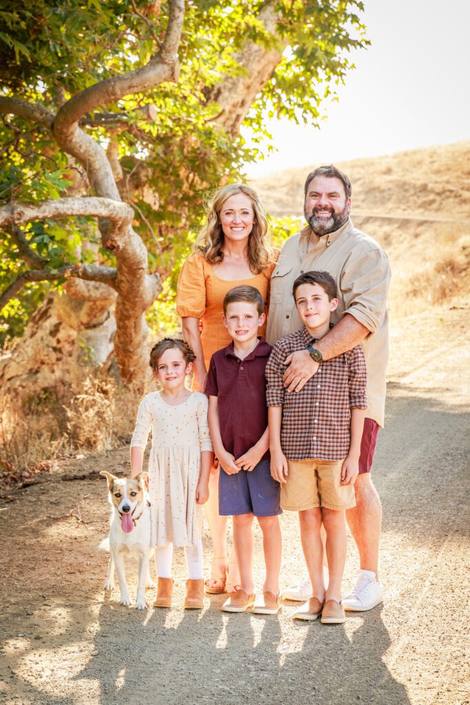 Rustic family portraits taken in San Luis Obispo