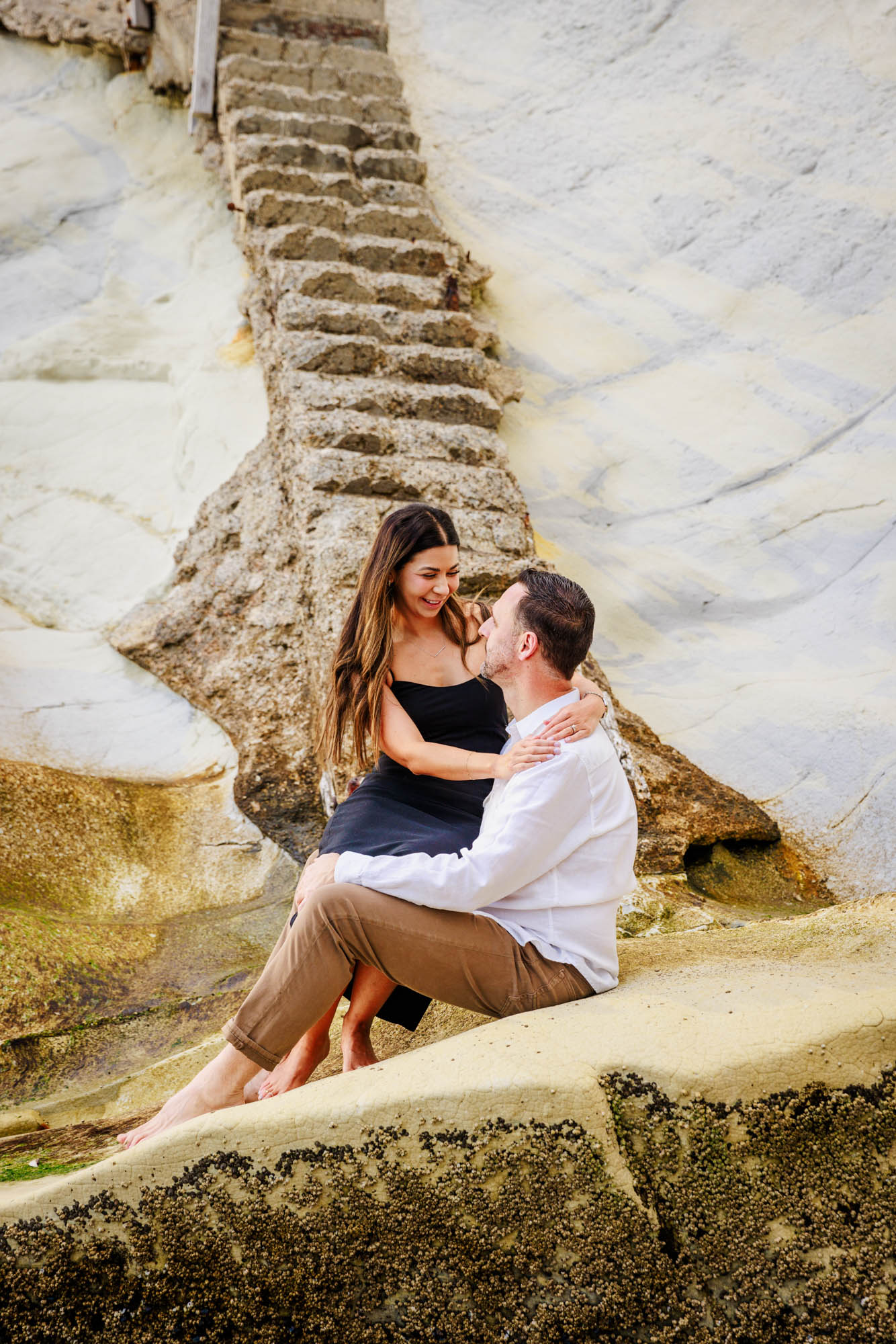 Pismo beach caves engagement photos at low tide