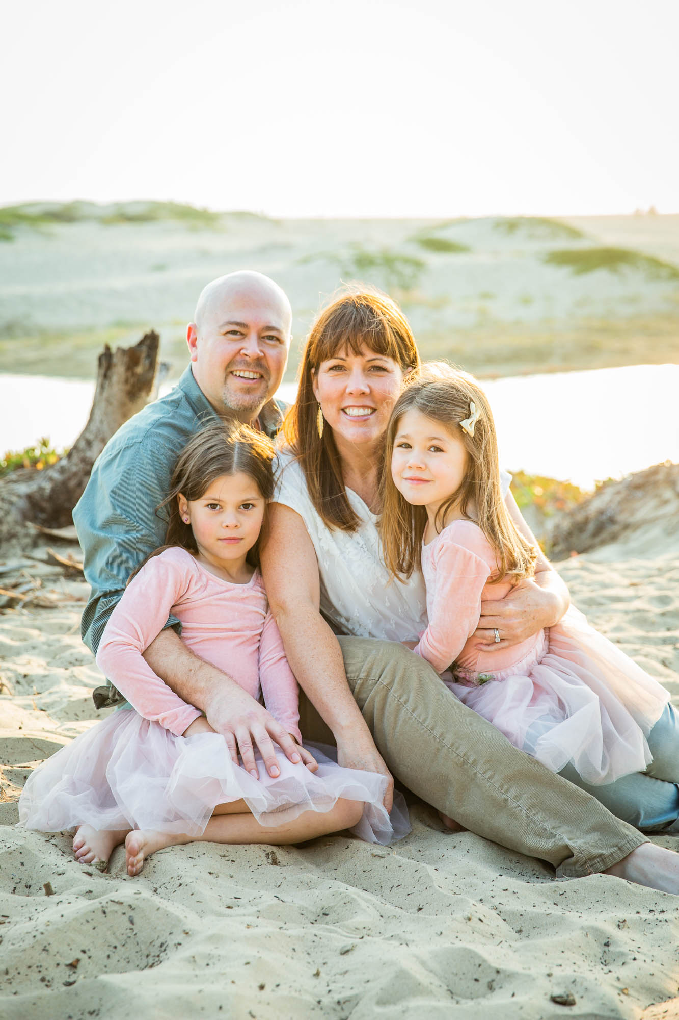 family photo at pismo beach monarch grove